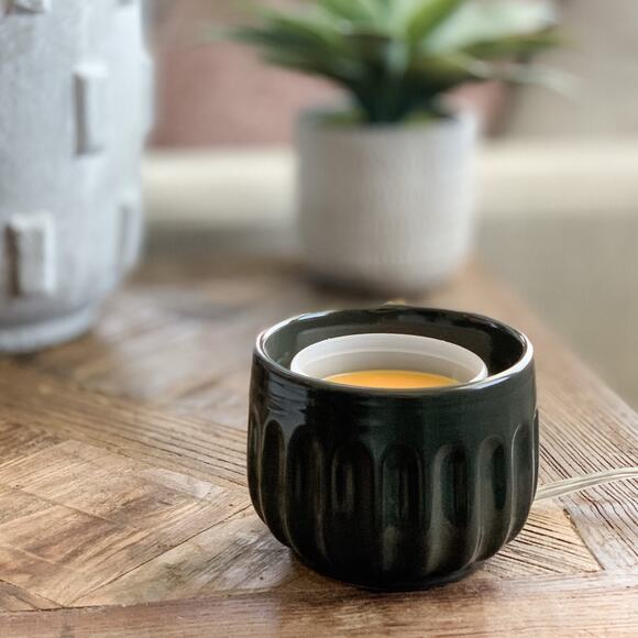 Gold Canyon Candles Charcoal Gray oil wax warmer with Timer - Picture 2 of 3